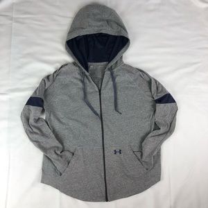 Gray and Navy Under Armour ZIP Up Hoodie